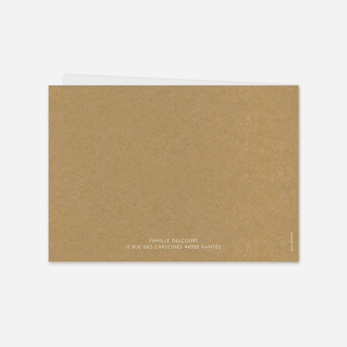 Carte de voeux Simple photo portrait