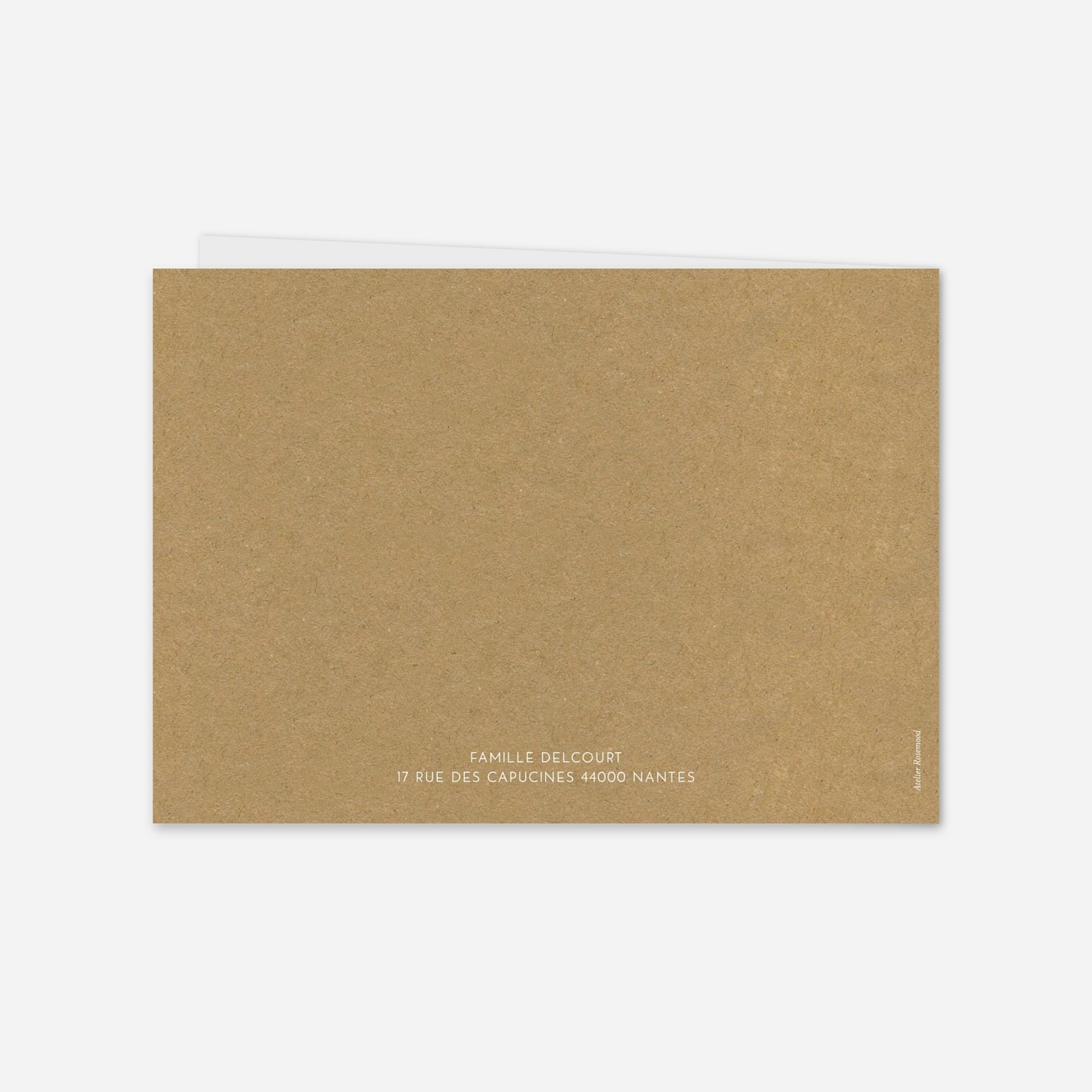 Carte de voeux Simple photo portrait