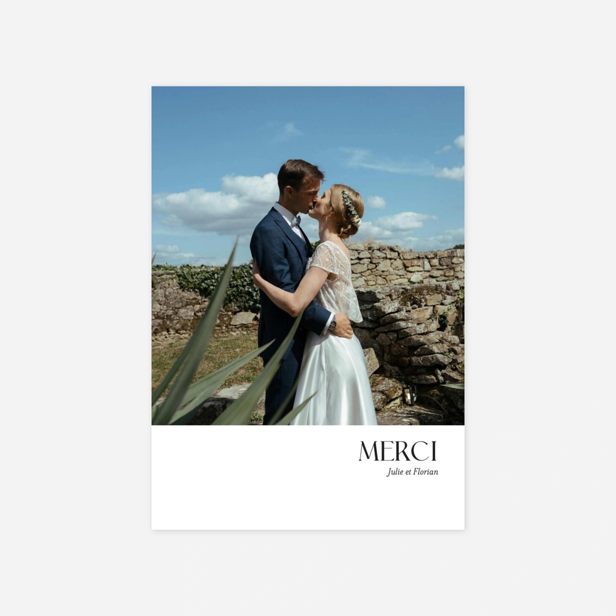Carte de remerciements Simplement