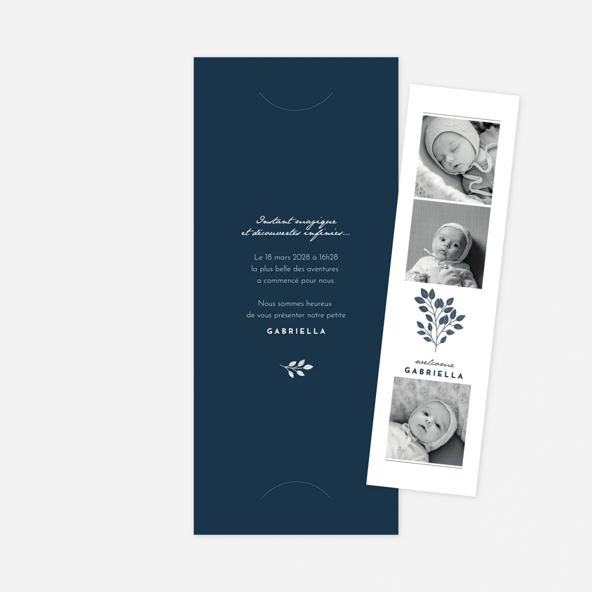 Faire-part naissance Signature végétale