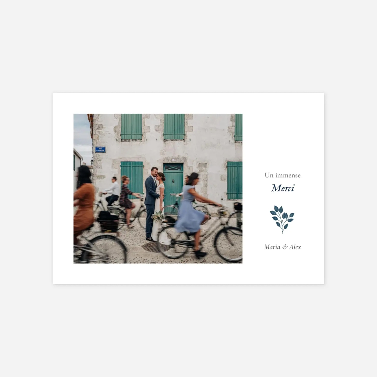 Carte de remerciements Signature végétale