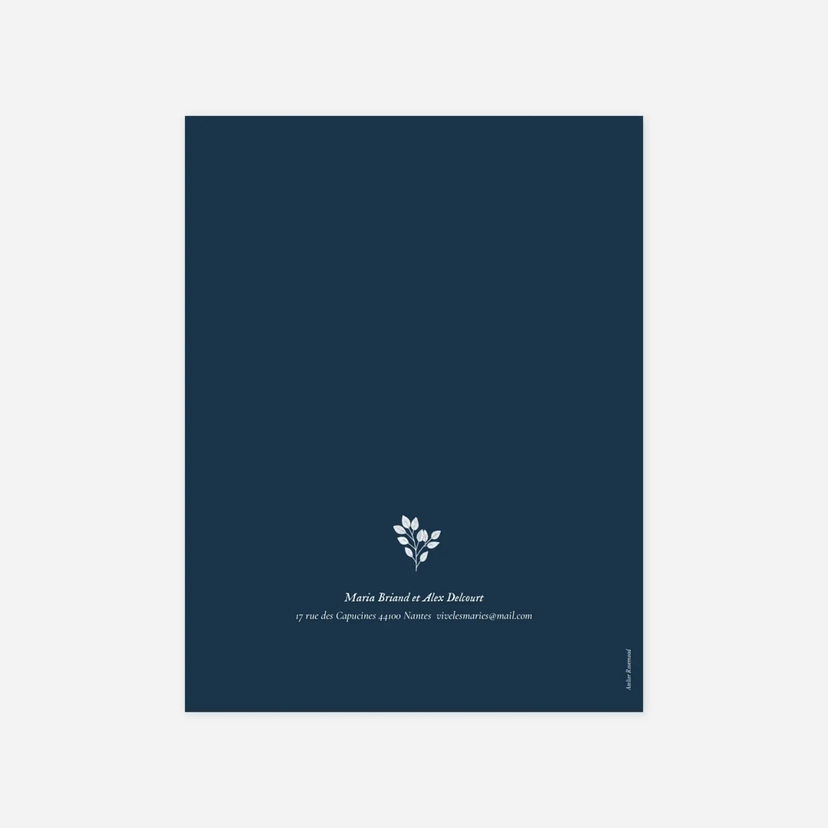 Faire-part mariage Signature végétale