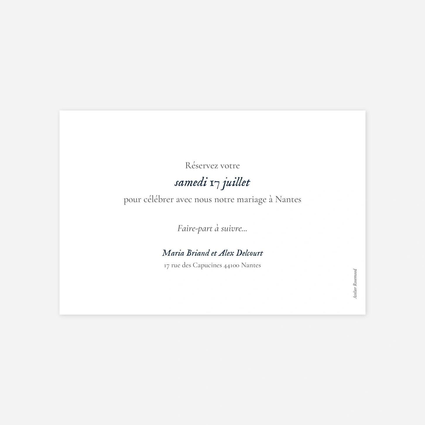 Save the date Signature végétale