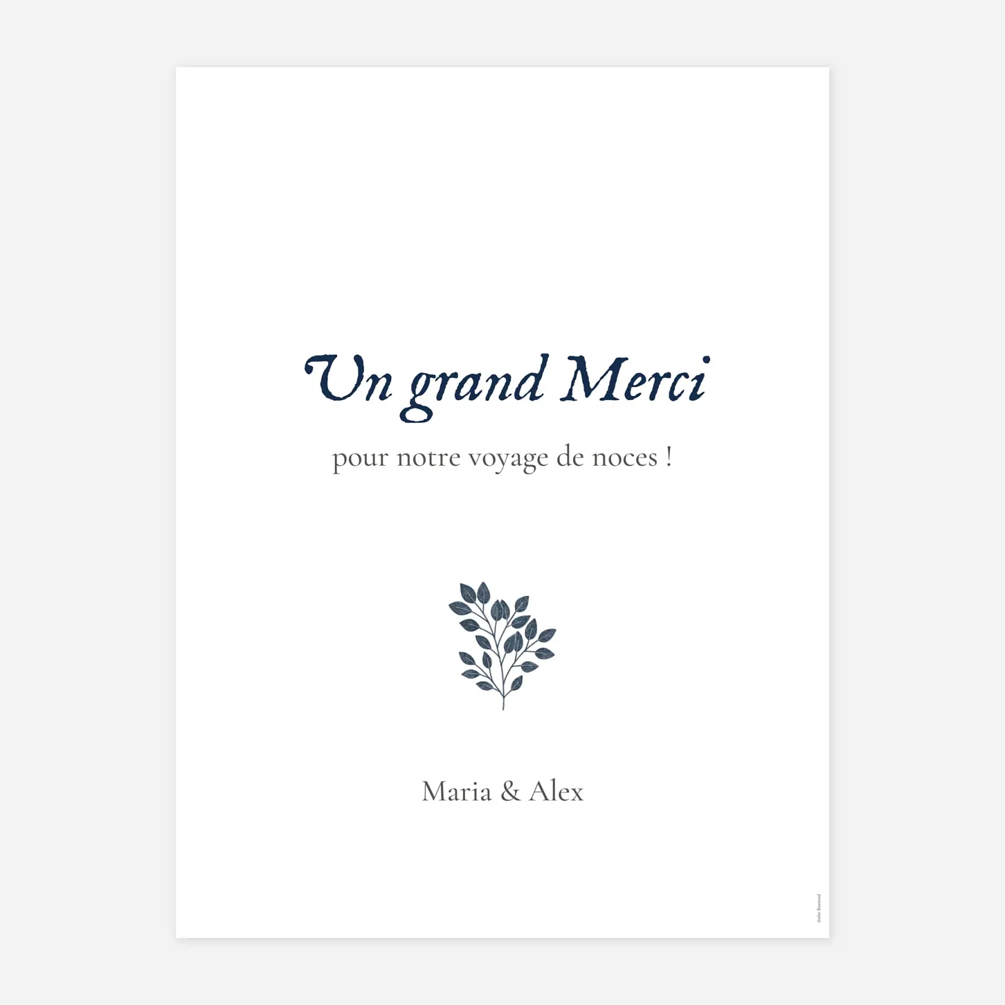 Panneau mariage Signature végétale