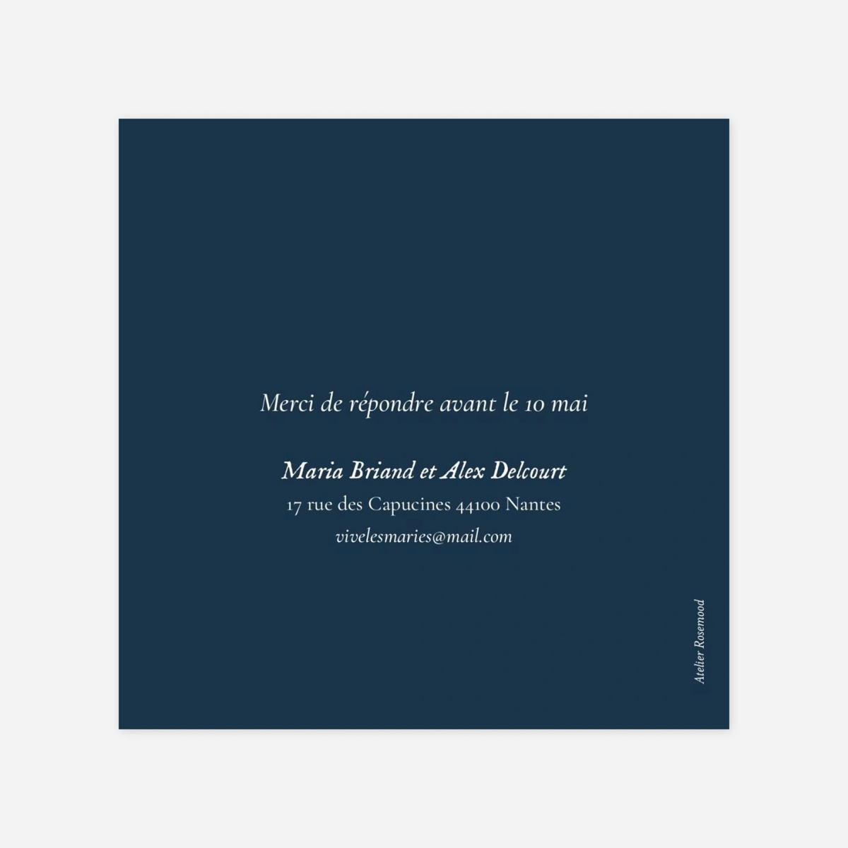 Carton d'invitation Signature végétale