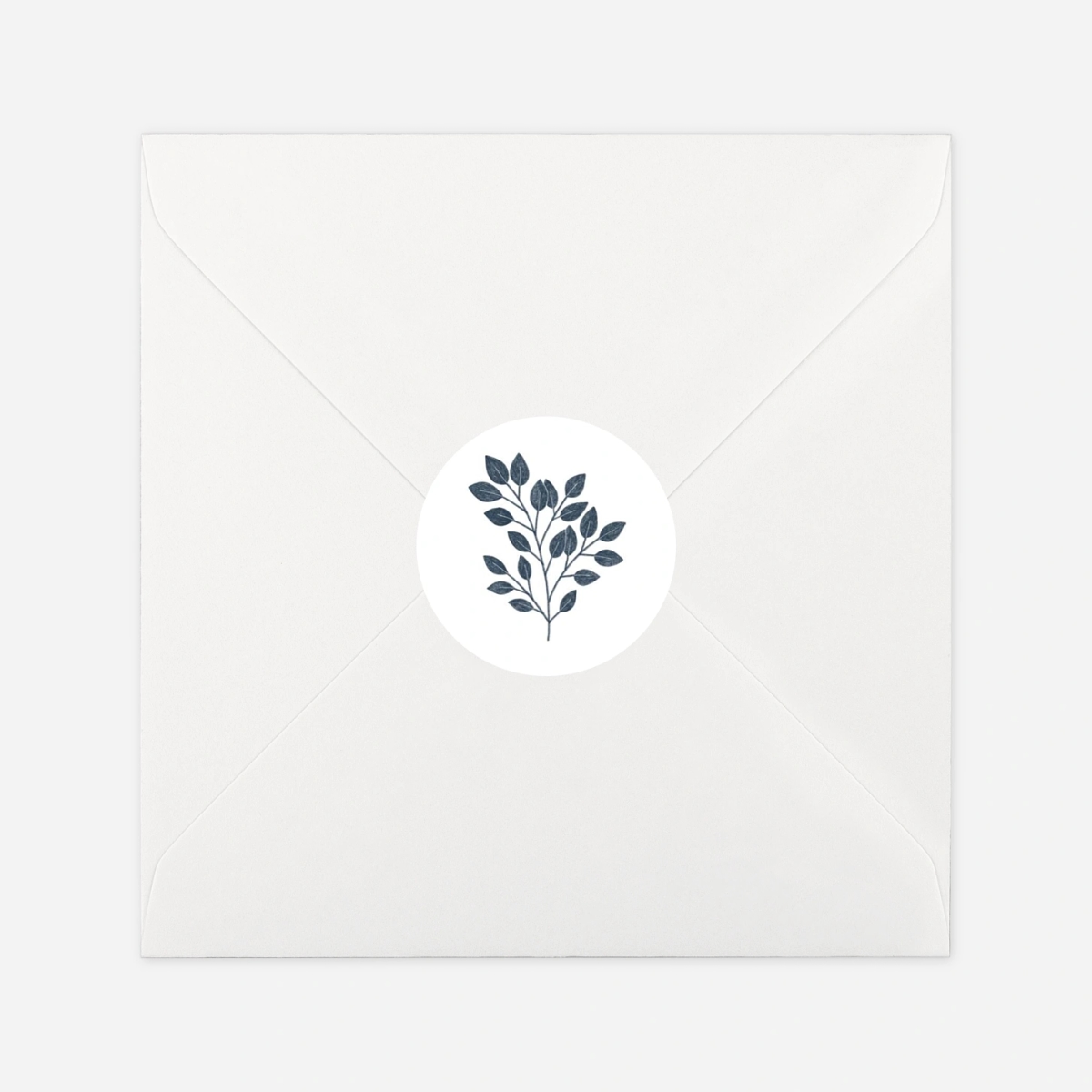 Stickers pour enveloppes baptême Signature végétale