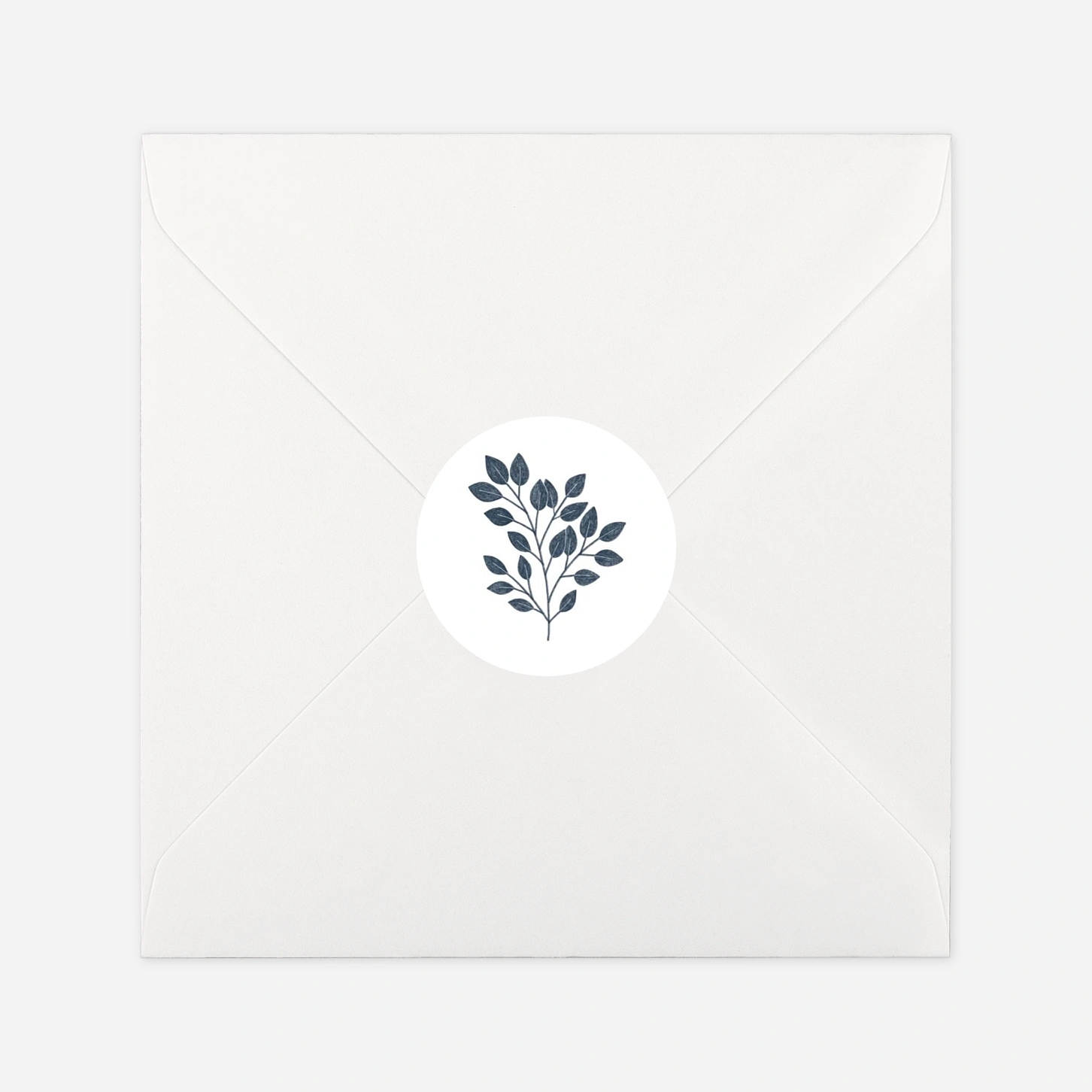 Stickers pour enveloppes baptême Signature végétale