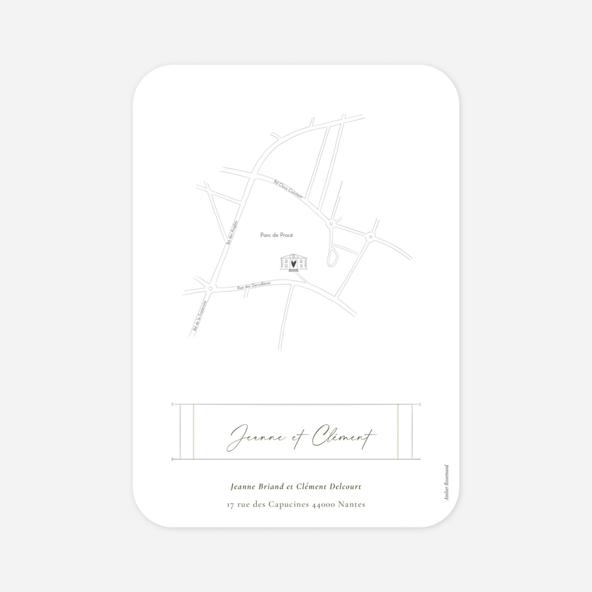 Faire-part mariage Sous les oliviers