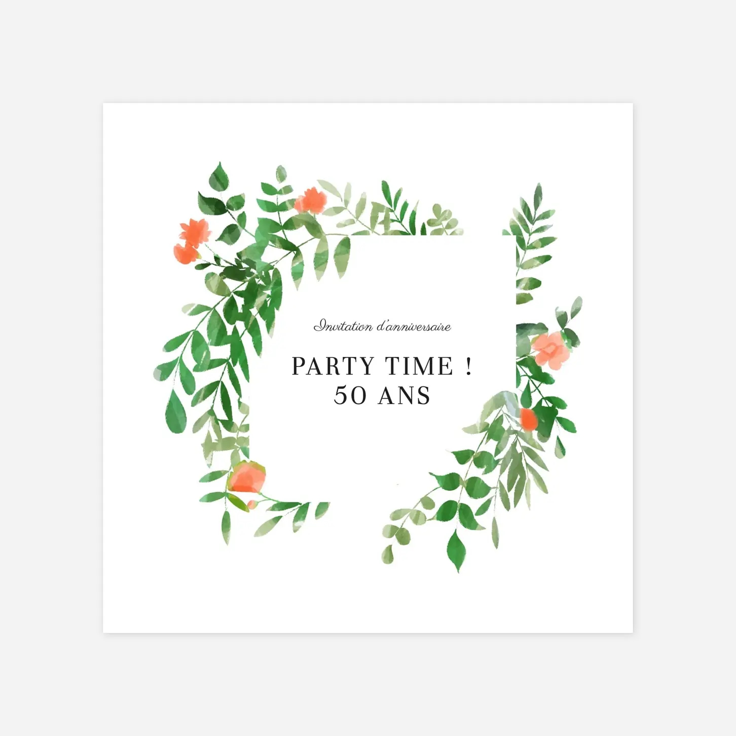 invitation anniversaire Sous la pergola