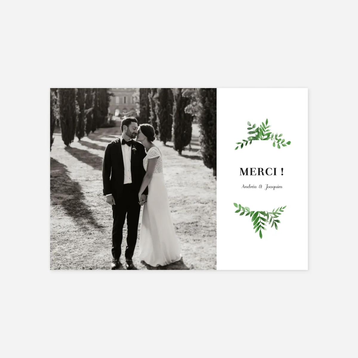 Carte de remerciements Sous la pergola