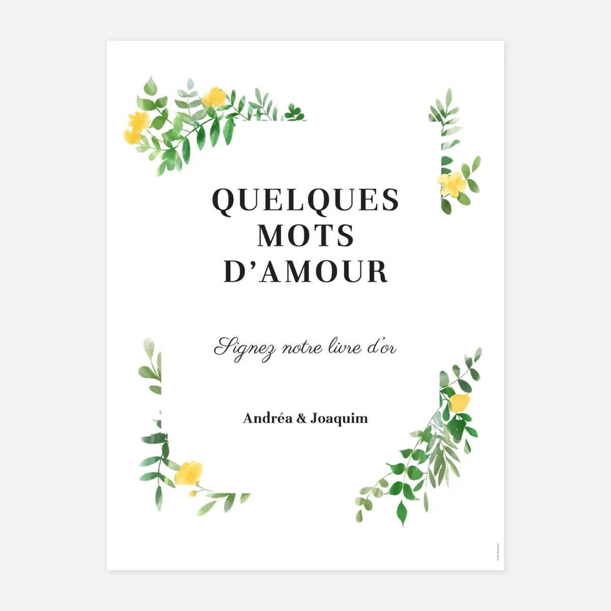 Panneau mariage Sous la pergola