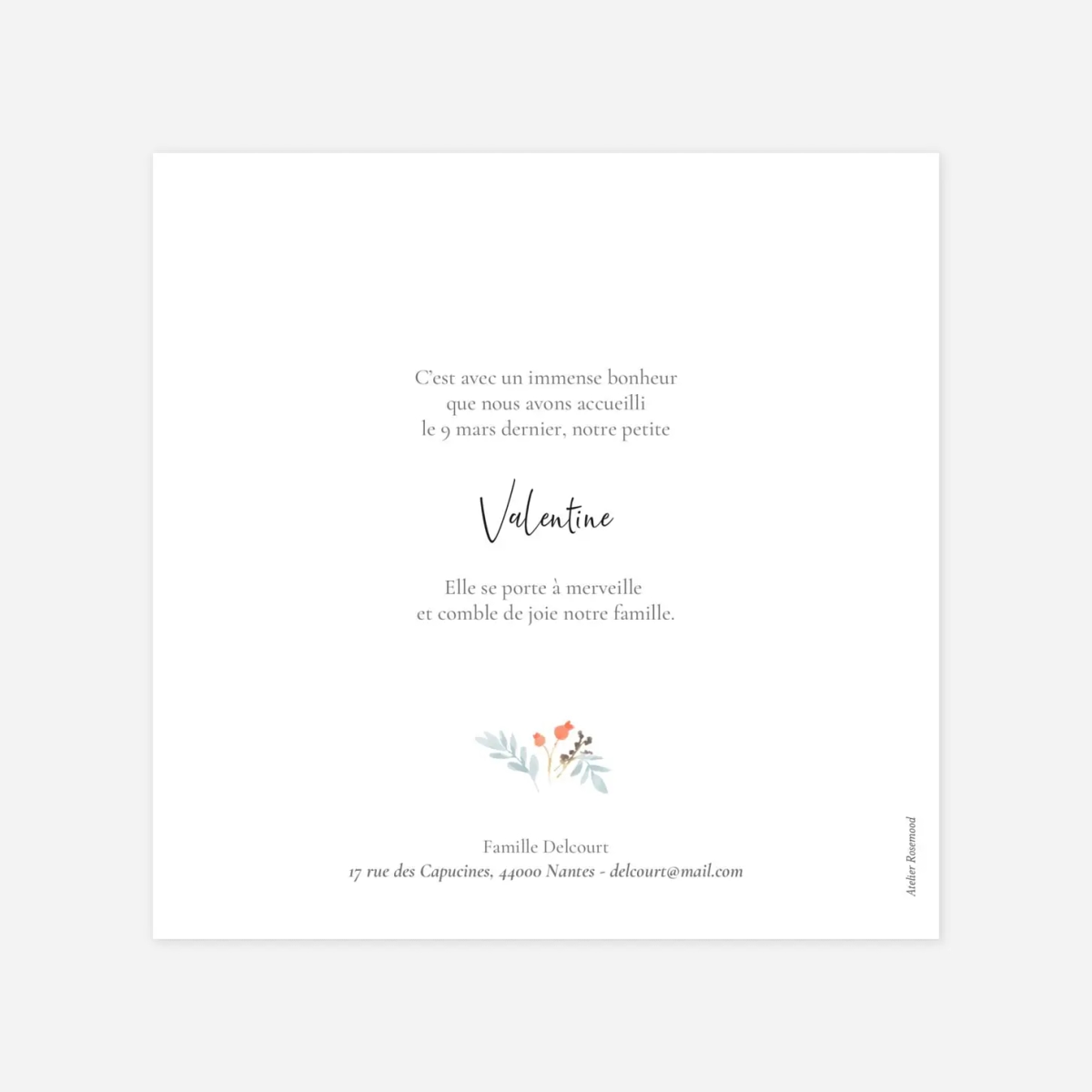 Faire-part naissance Solstice d'été