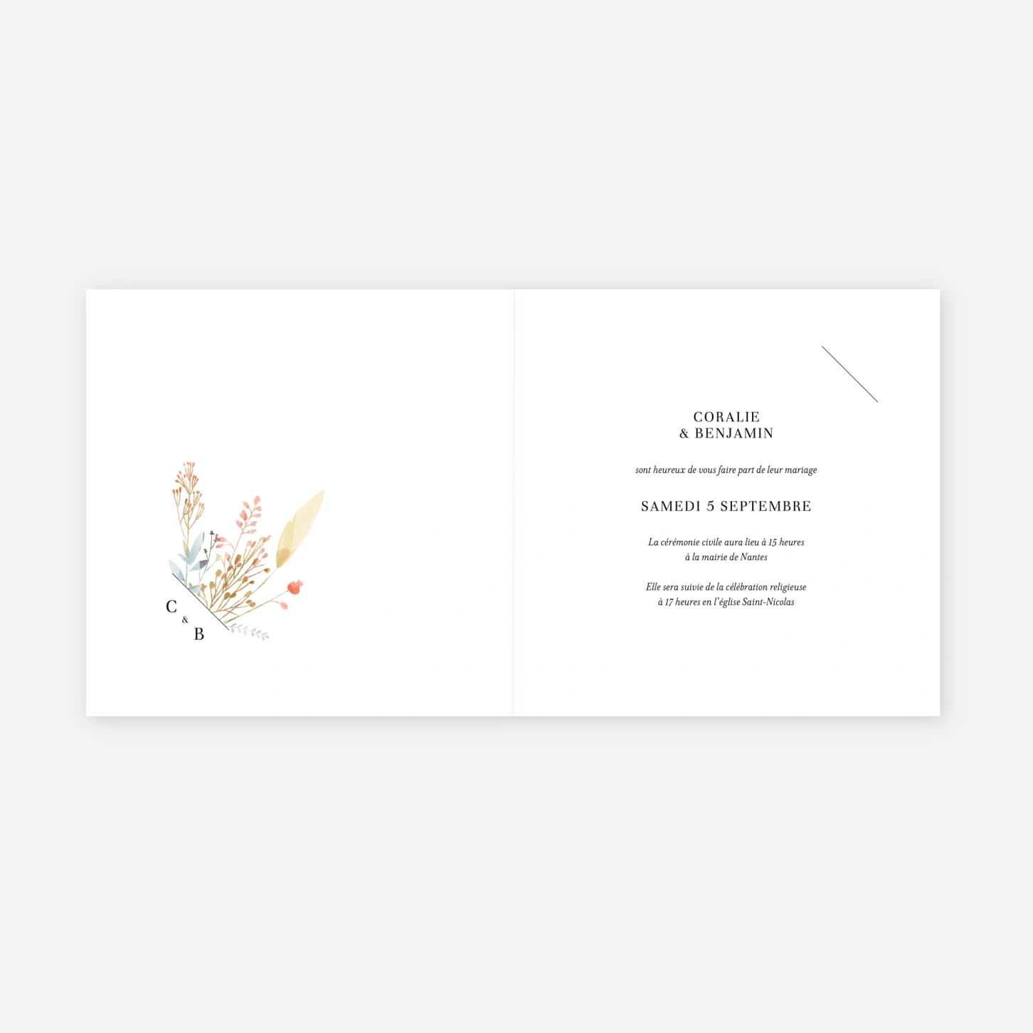 Faire-part mariage Solstice d'été
