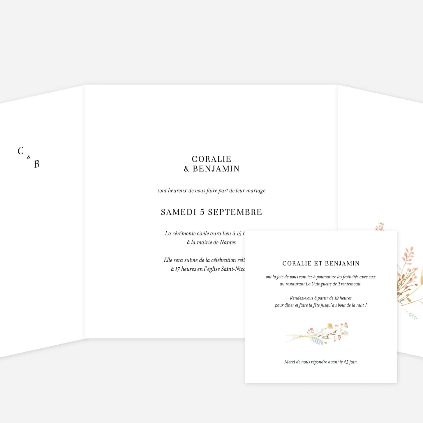 Faire-part mariage Solstice d'été