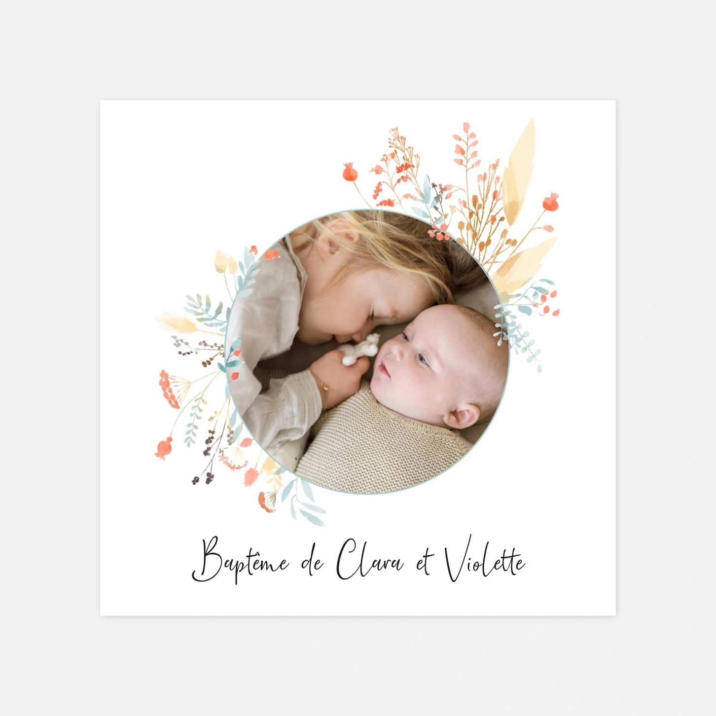 Faire-part baptême Solstice d'été I