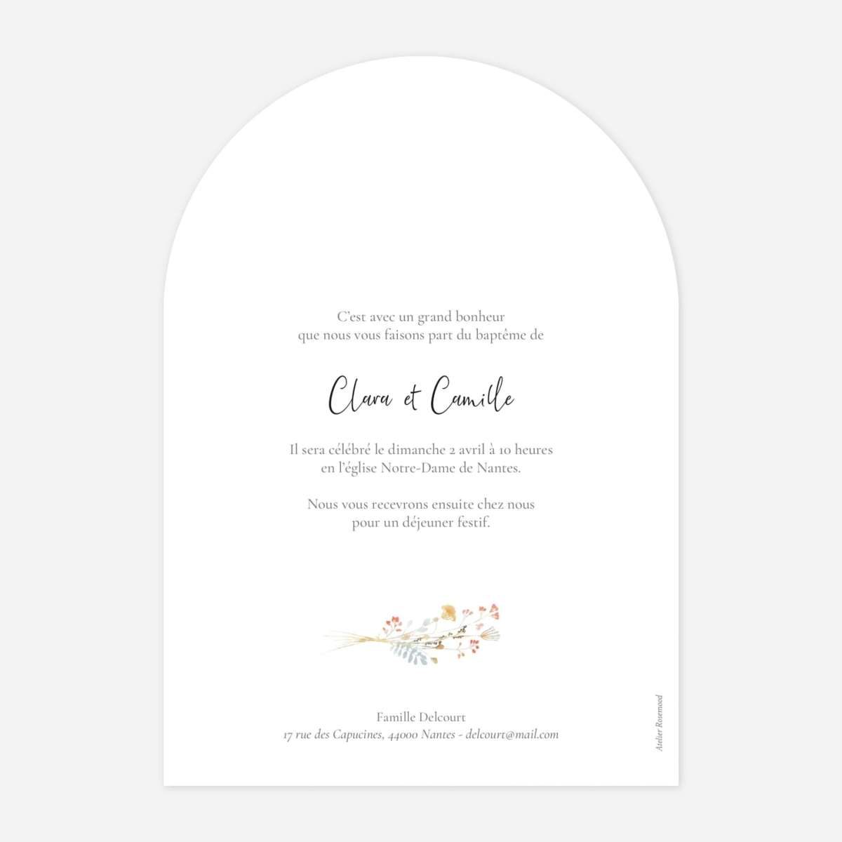 Faire-part baptême Solstice d'été II