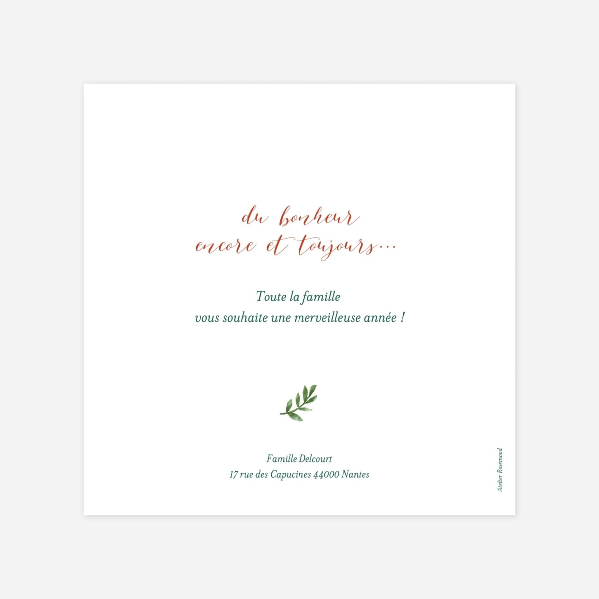 Carte de voeux Solstice d'hiver