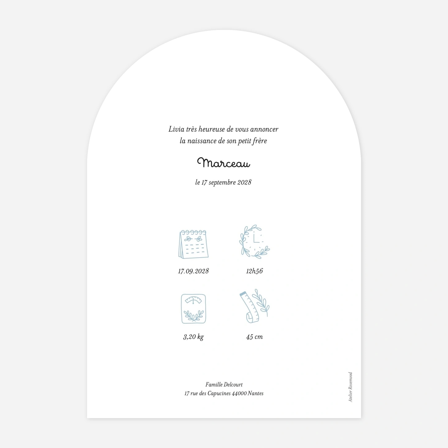 Faire-part naissance Sweet Home