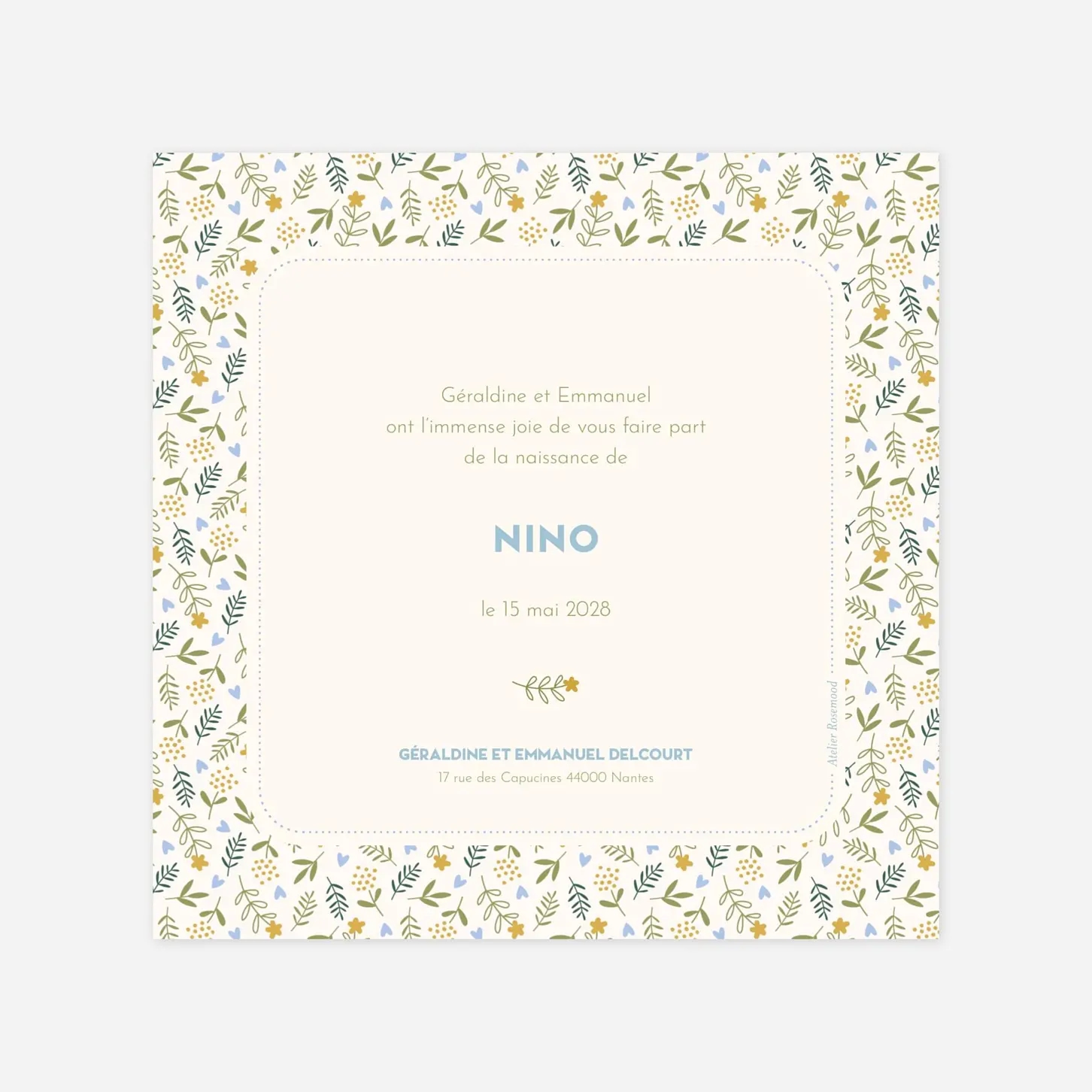 Faire-part naissance Sweet liberty