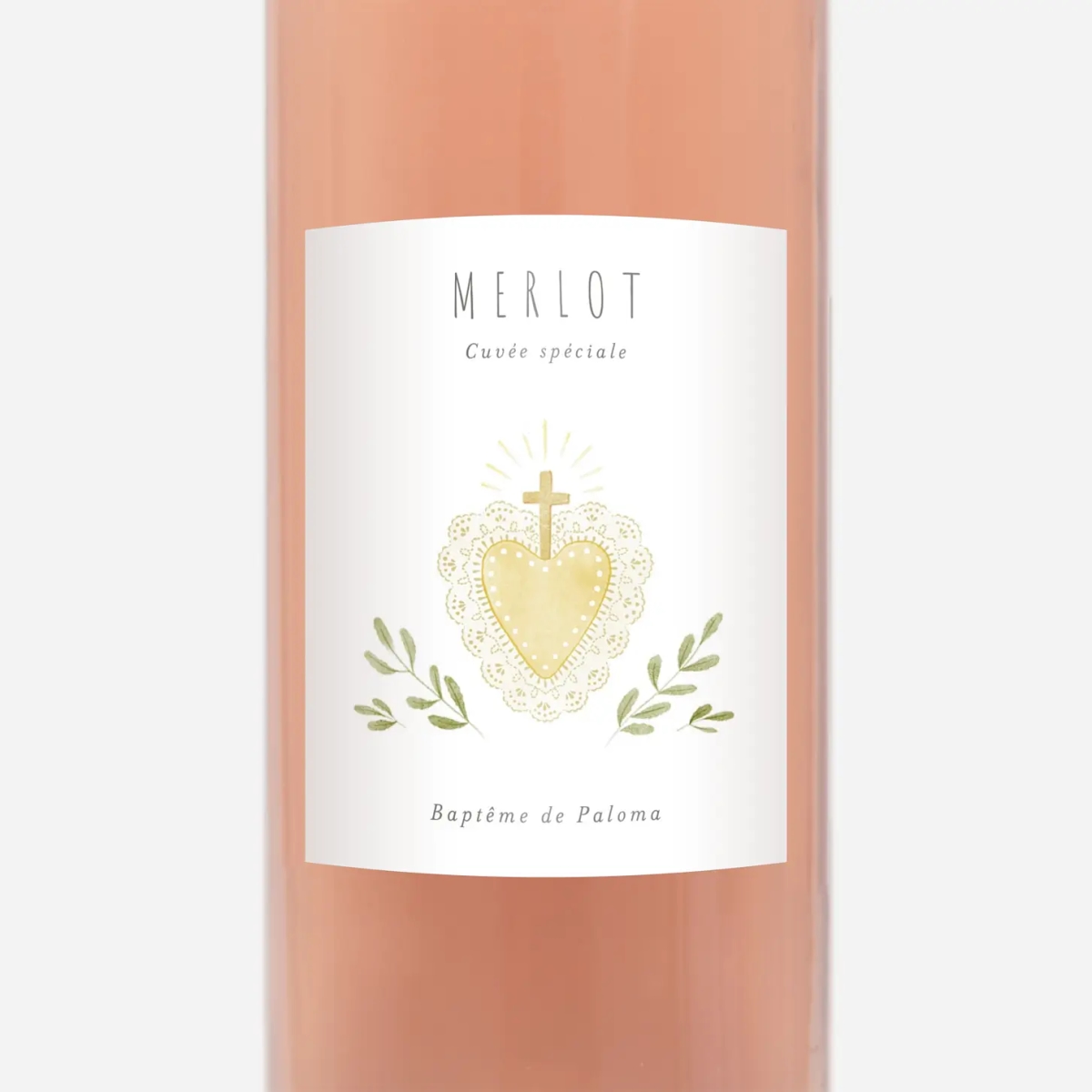 Étiquette pour bouteille Symboles aquarellés