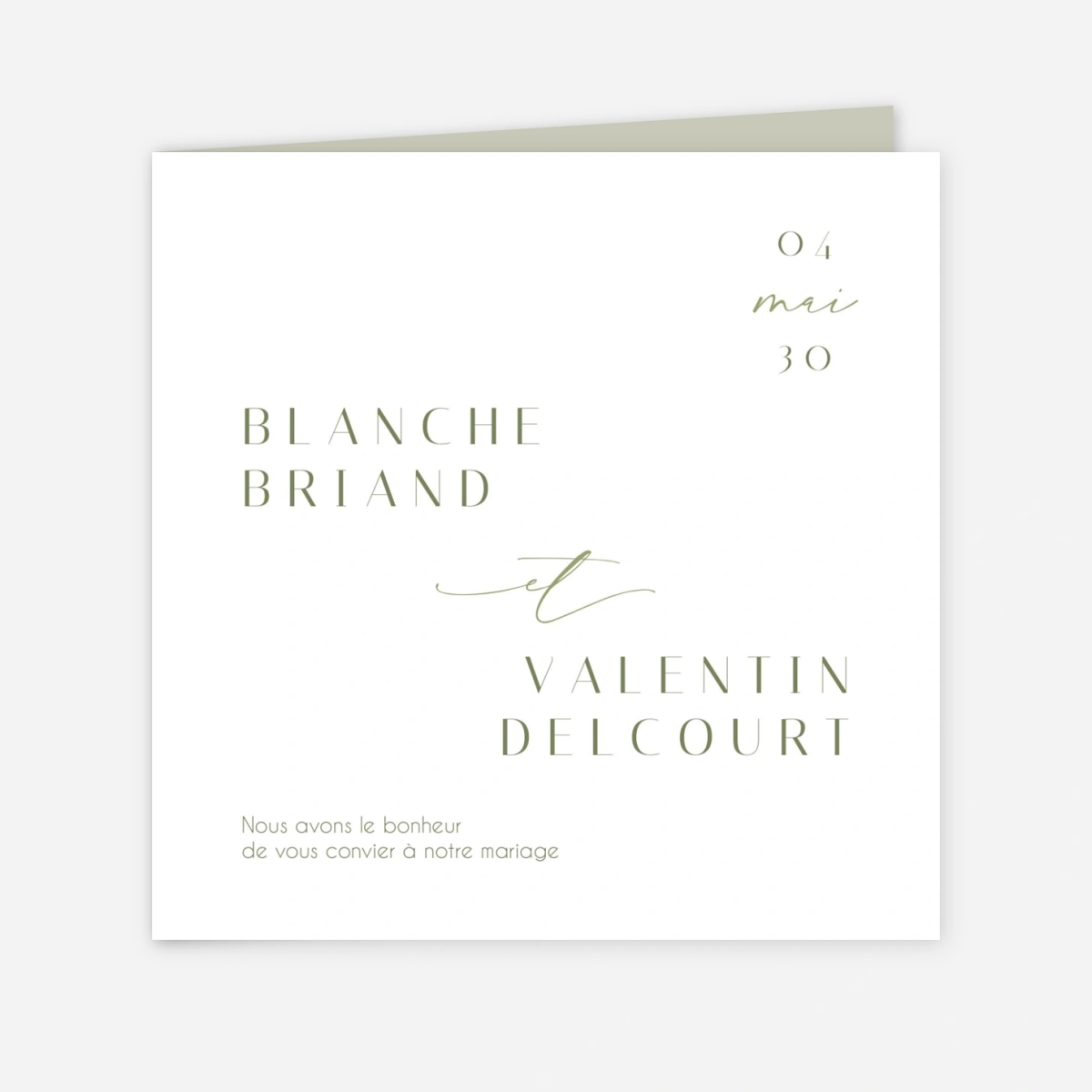 Faire-part mariage Tendre alliance