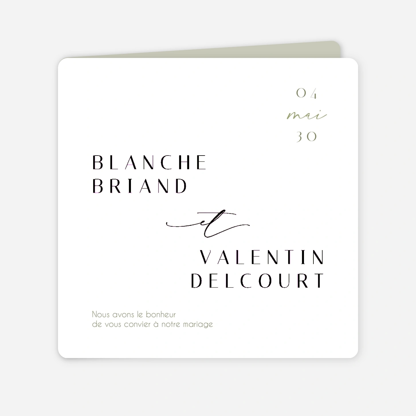 Faire-part mariage Tendre alliance