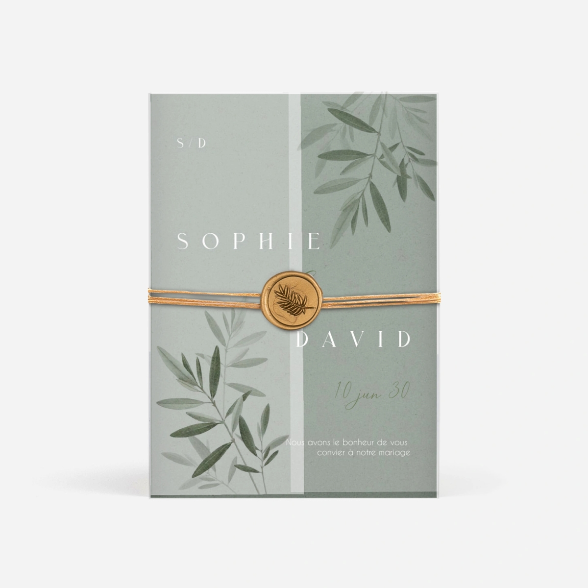 Faire-part mariage Tendre feuillage