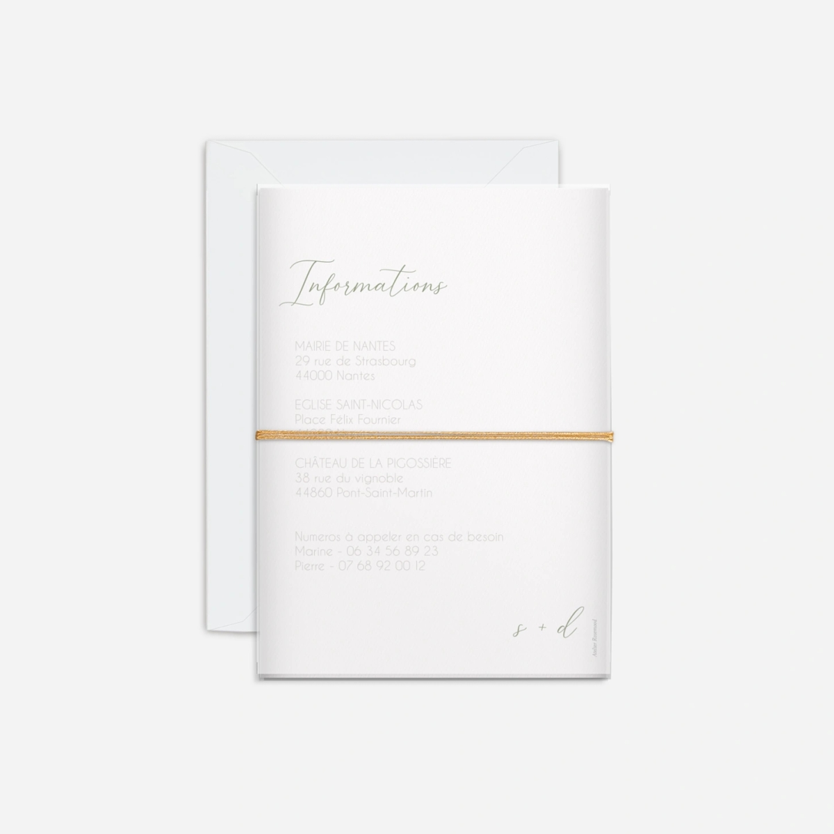 Faire-part mariage Tendre feuillage