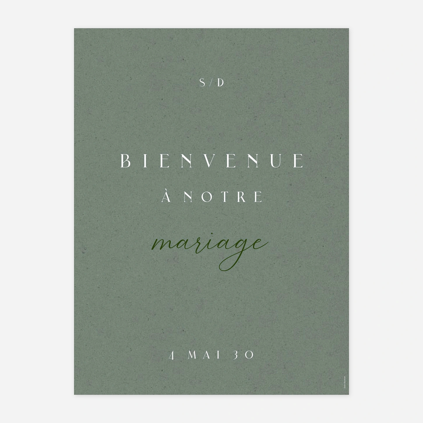 Panneau mariage Tendre feuillage