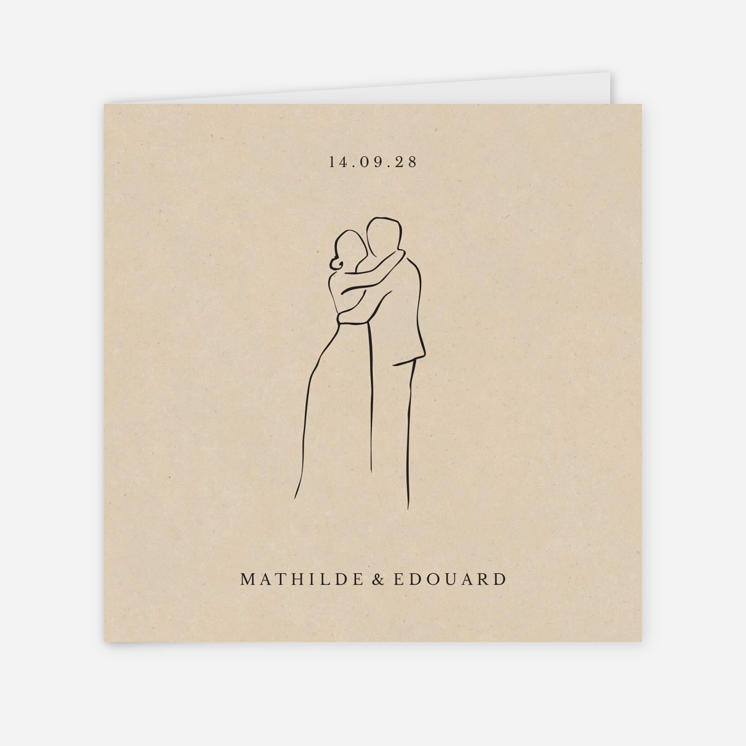 Faire-part mariage Trait d'union