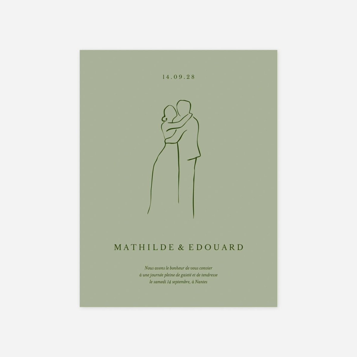 Faire-part mariage Trait d'union