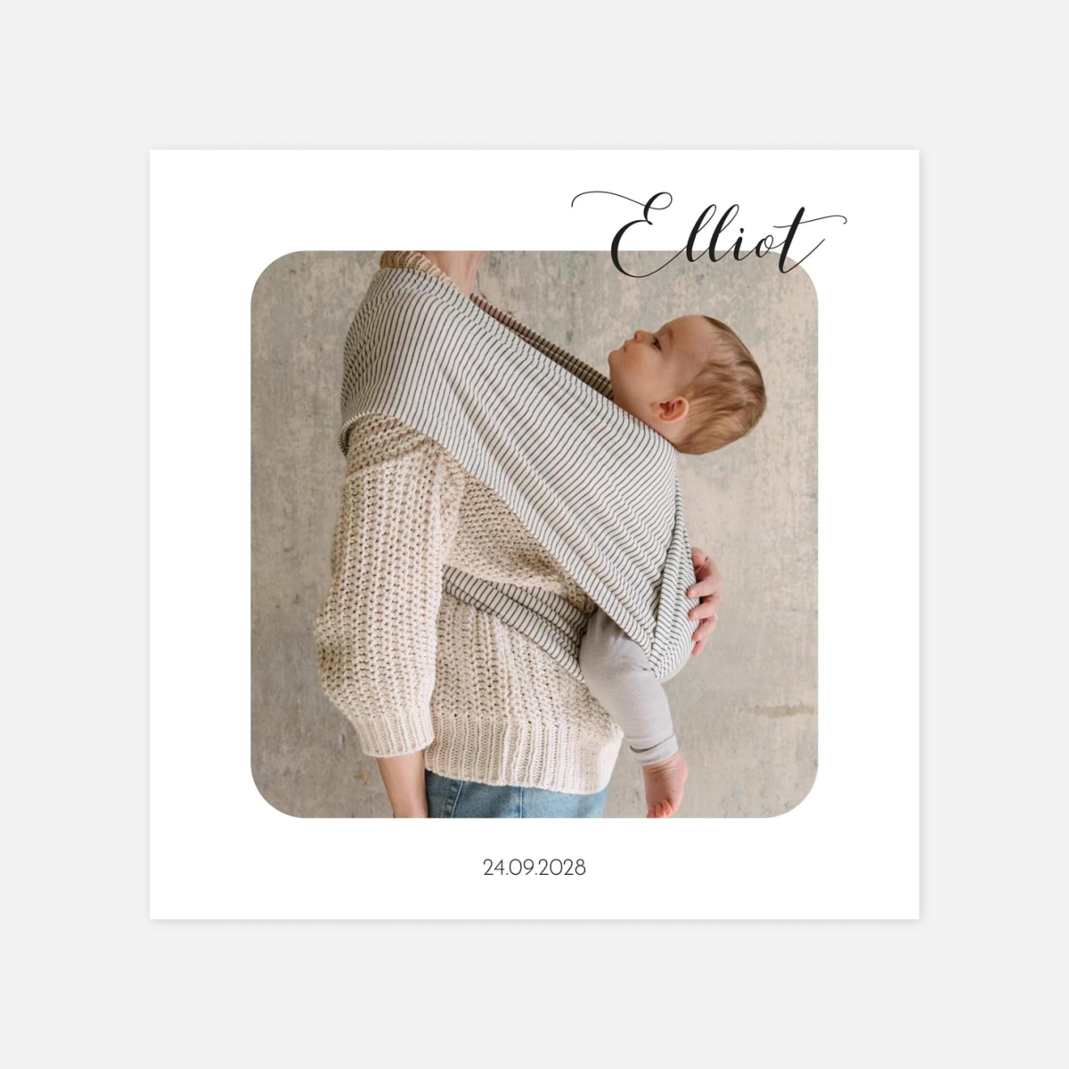 Faire-part naissance Tendre innocence