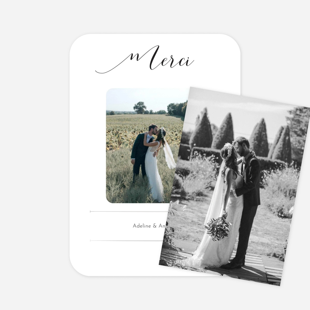 Carte de remerciements Tendre innocence