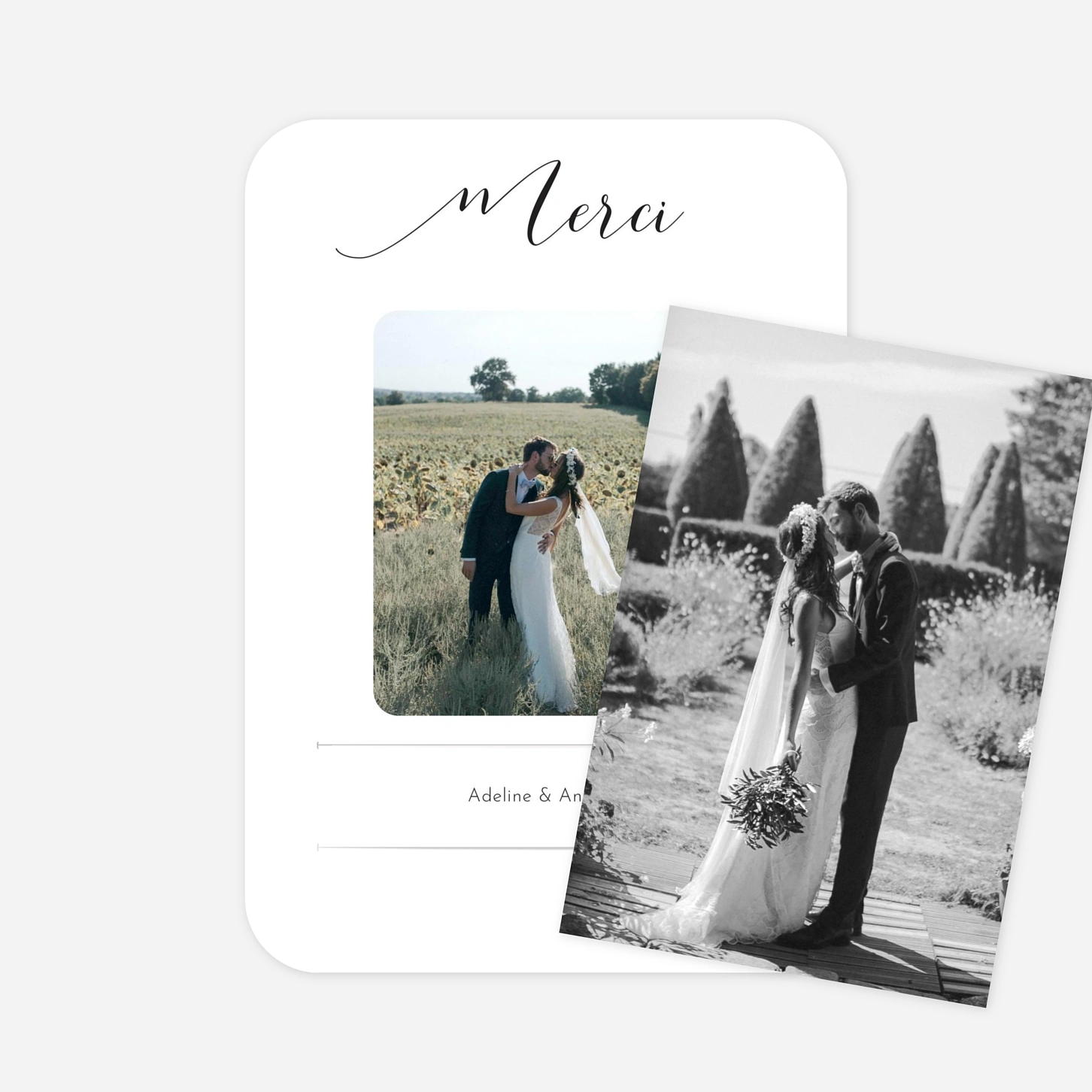 Carte de remerciements Tendre innocence