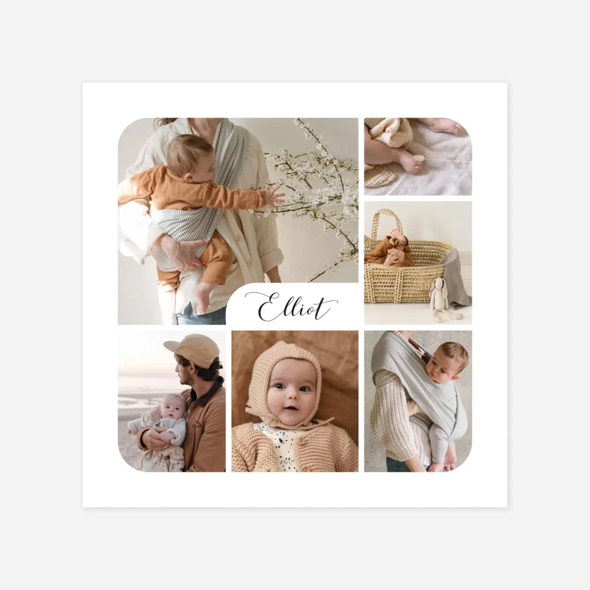 Faire-part naissance Tendre innocence multi photos