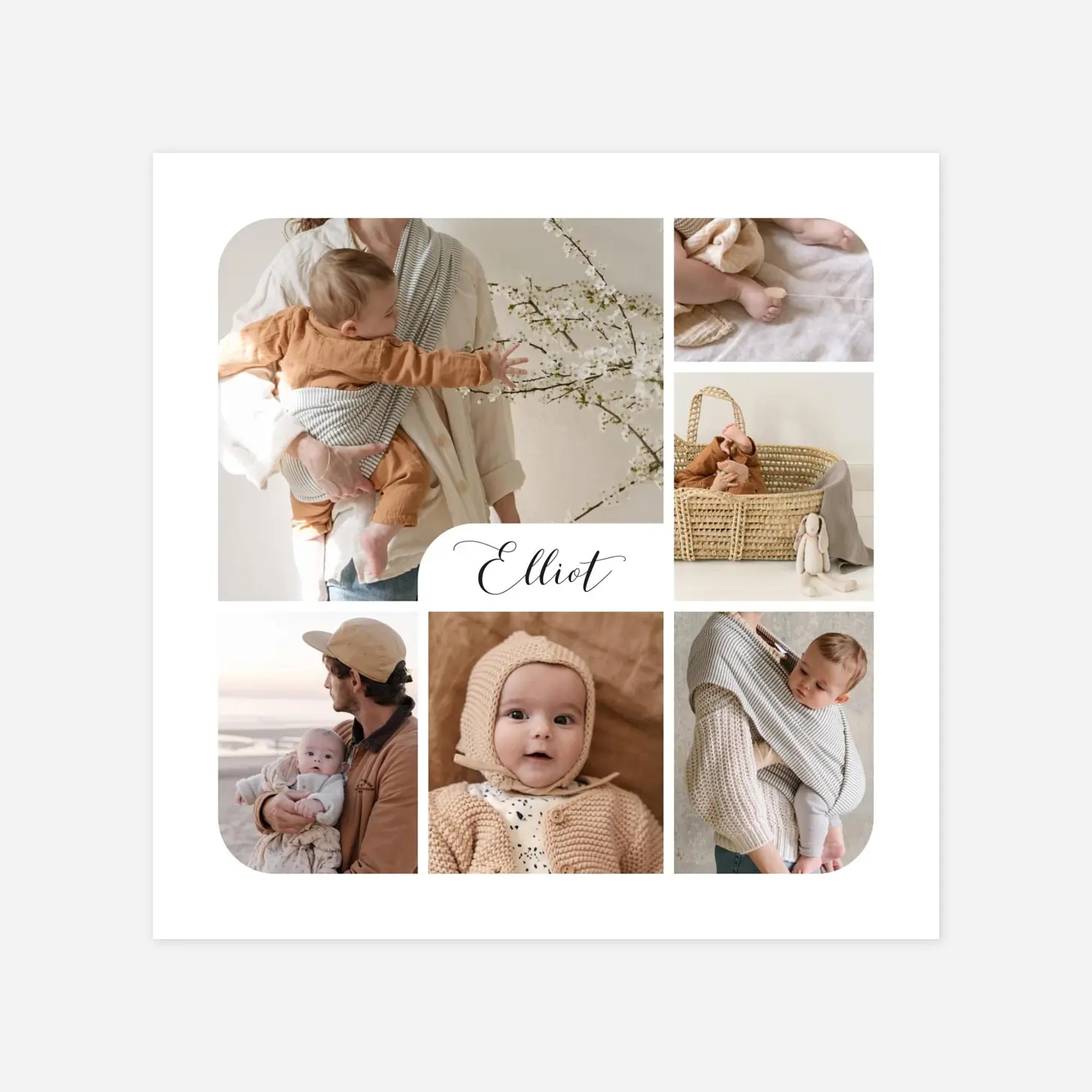 Faire-part naissance Tendre innocence multi photos