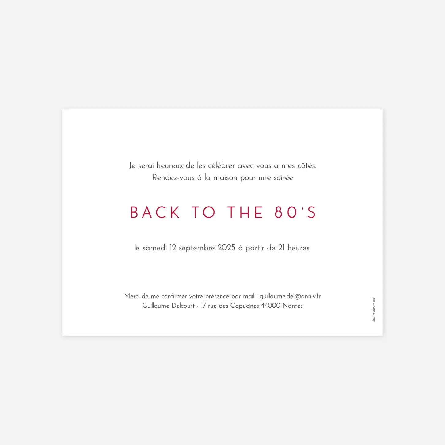 invitation anniversaire Terrazzo