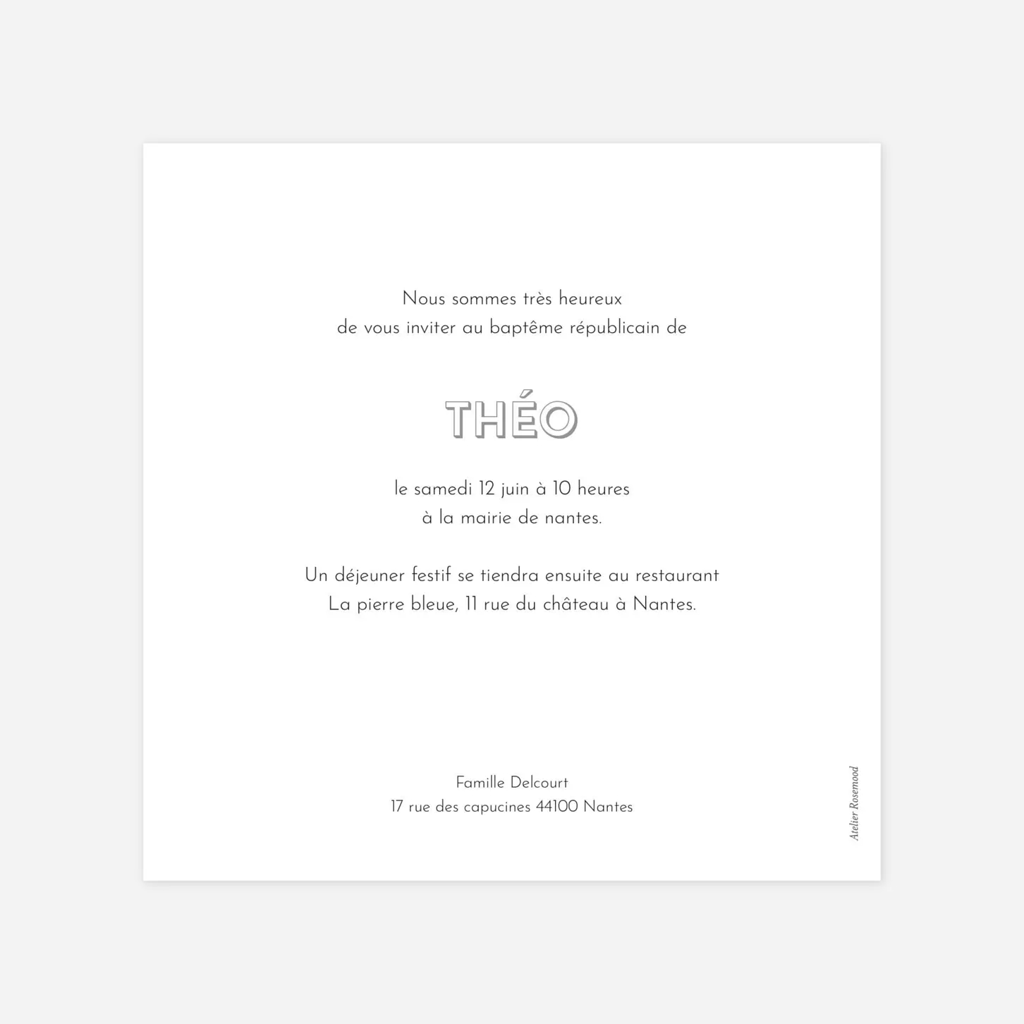 Faire-part baptême The photo !