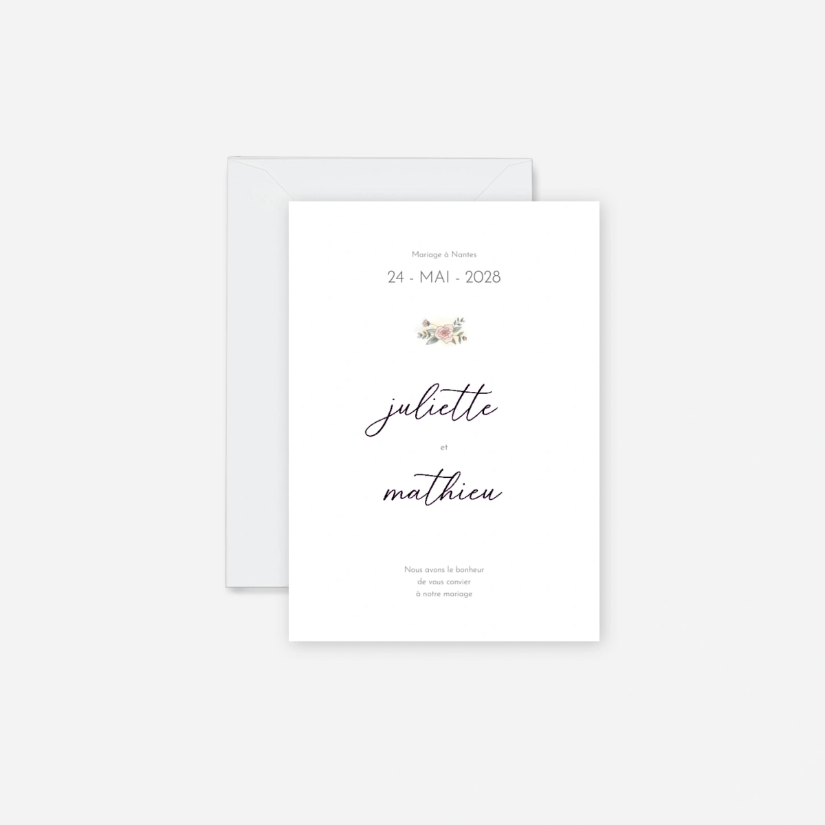 Faire-part mariage Tendre instant