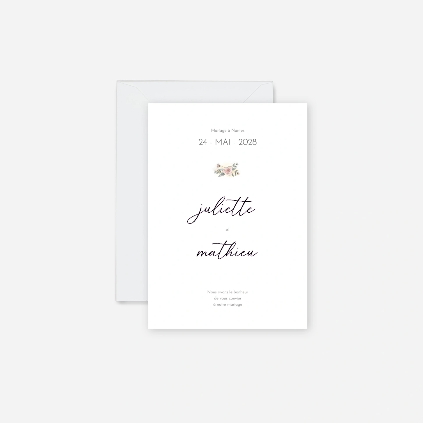 Faire-part mariage Tendre instant