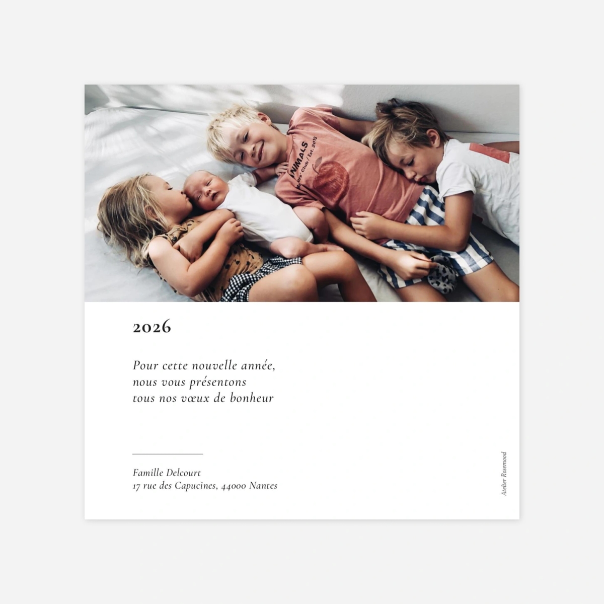 Carte de voeux Tout simplement