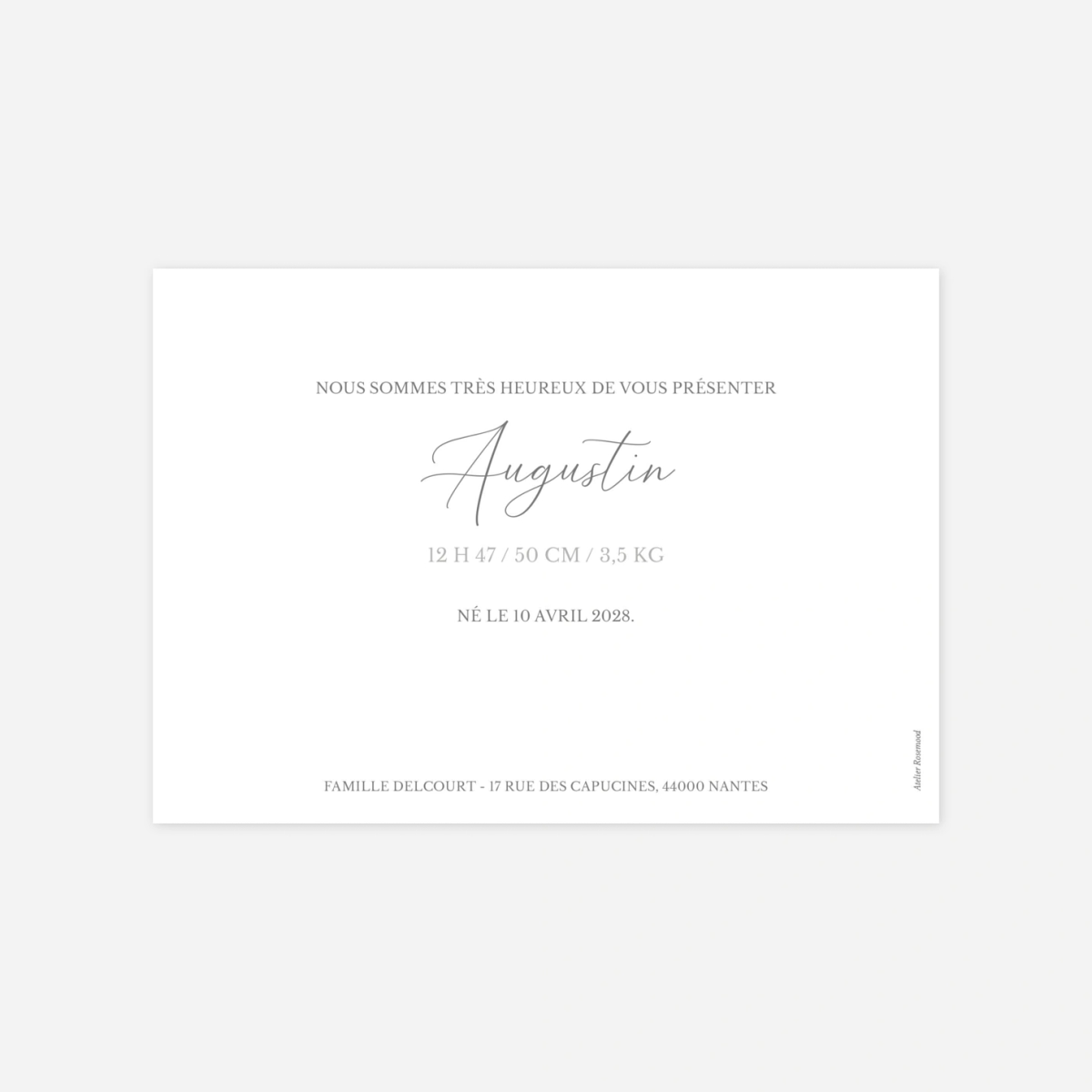 Faire-part naissance Trésor de Vie