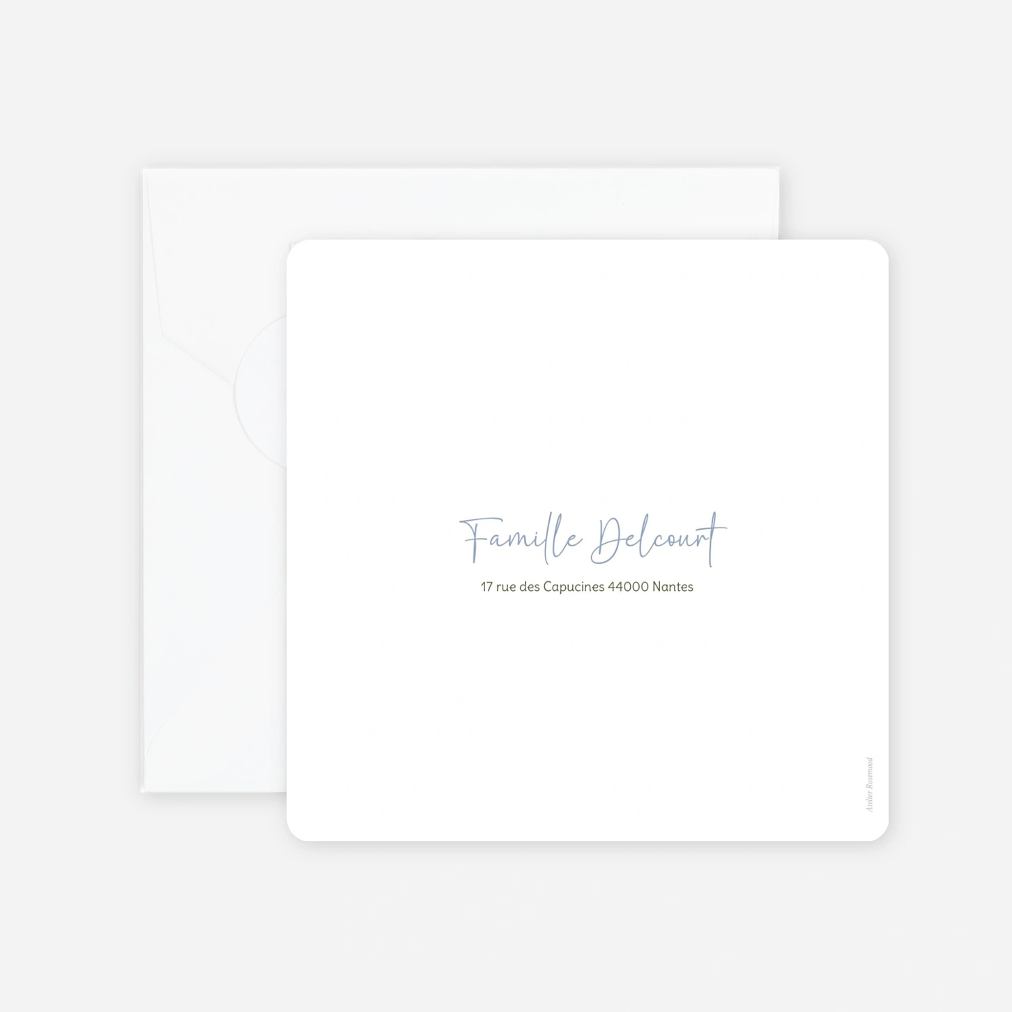 Faire-part baptême Couronne champêtre