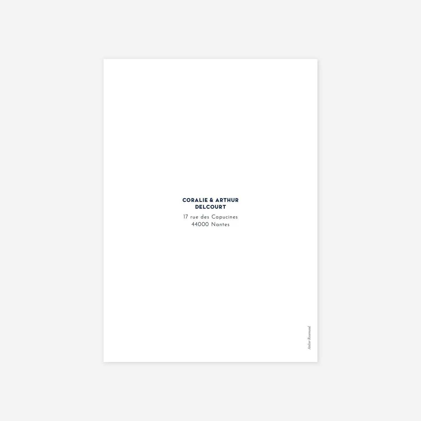 Carte de remerciements Une belle histoire