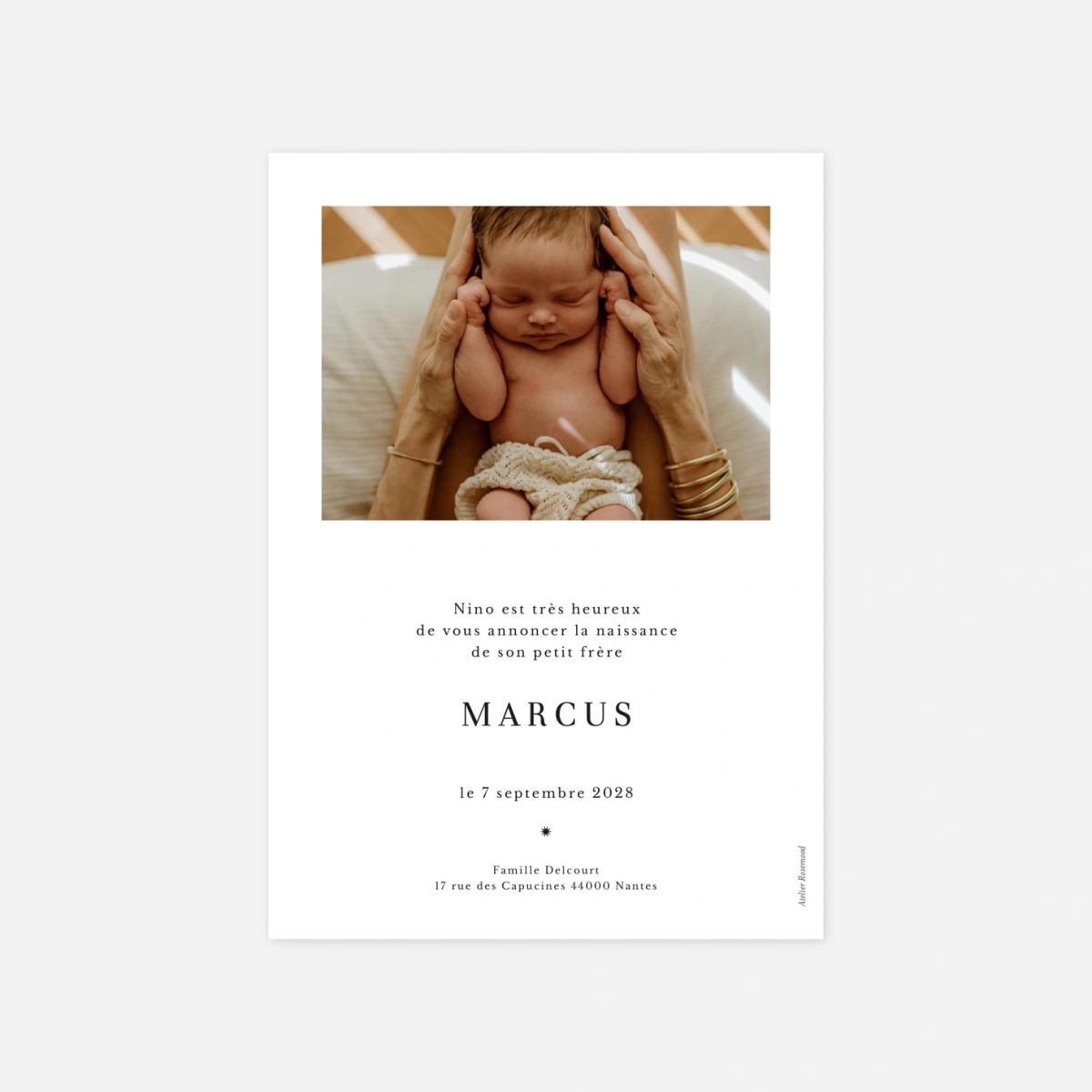 Faire-part naissance Une étoile est née