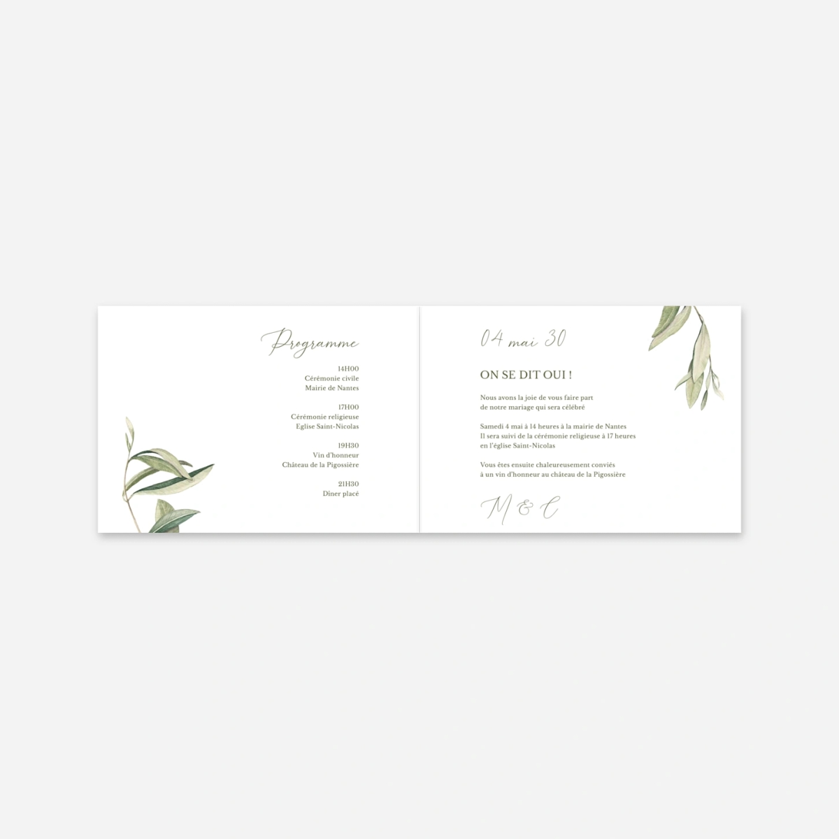 Faire-part mariage Union en Provence