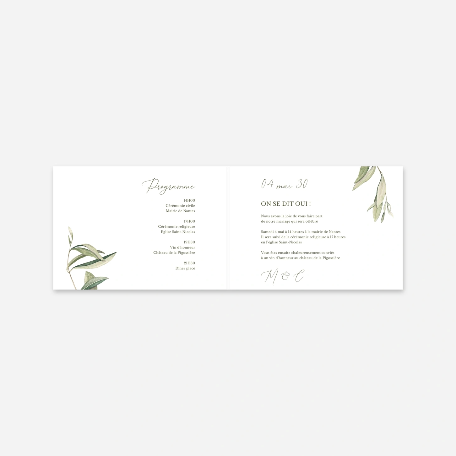 Faire-part mariage Union en Provence