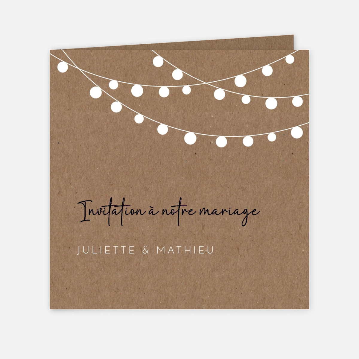 Faire-part mariage Promesse dorée