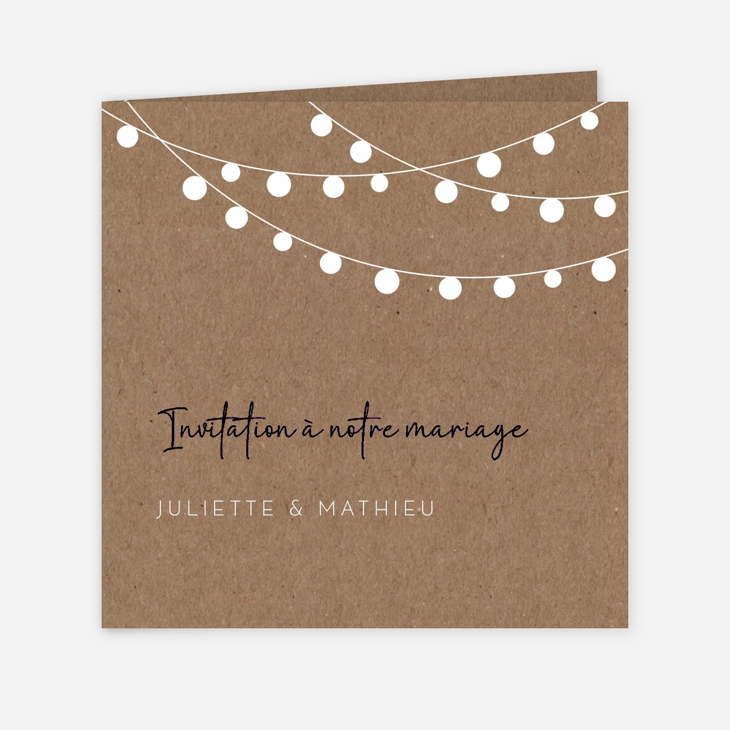 Faire-part mariage Promesse dorée