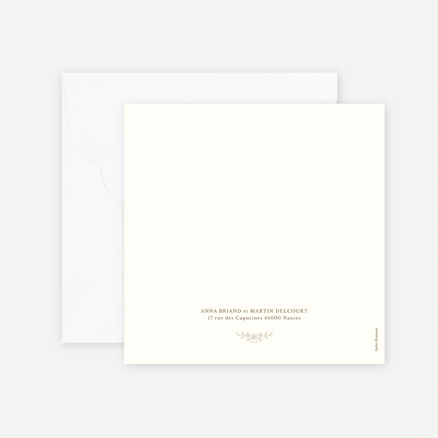 Faire-part mariage Union brodée